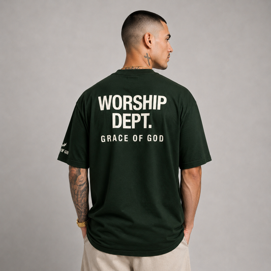 Worship Dept Short Sleeve Shirt (Moss)