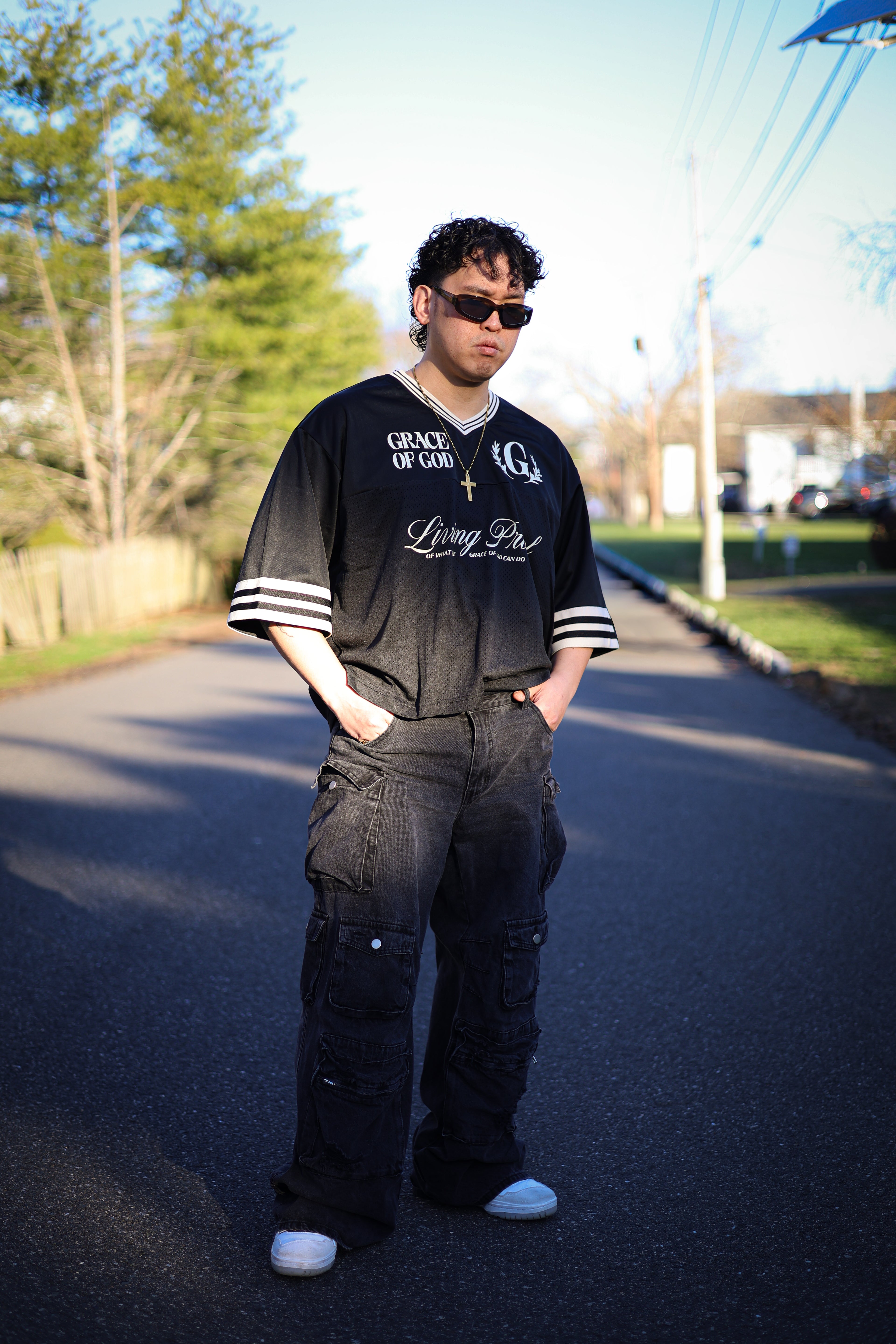 christian hockey jersey fatih based clothing apparel God Jesus streetwear black clothes grace of God