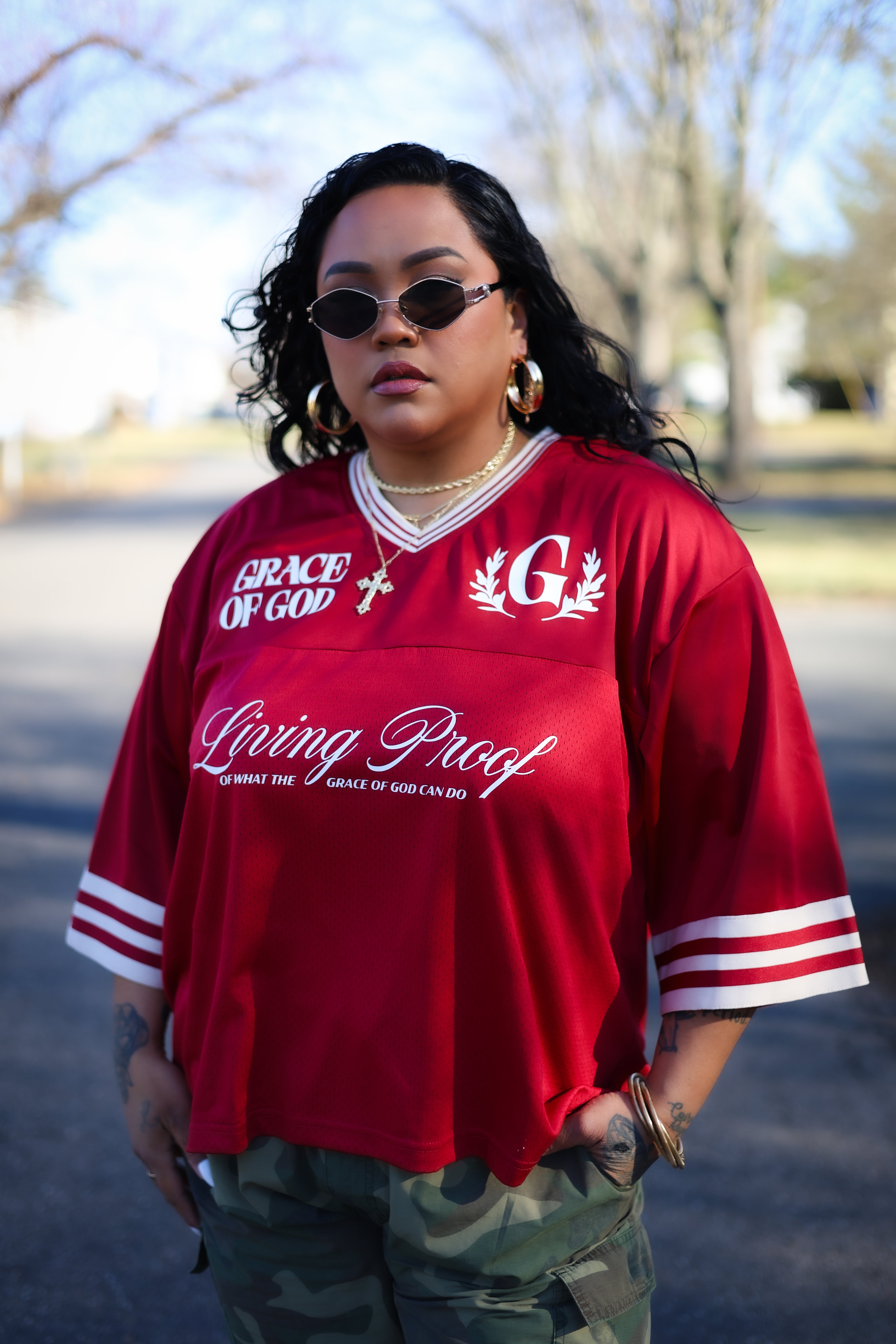 christian hockey jersey fatih based clothing apparel God Jesus streetwear red  clothes grace of God