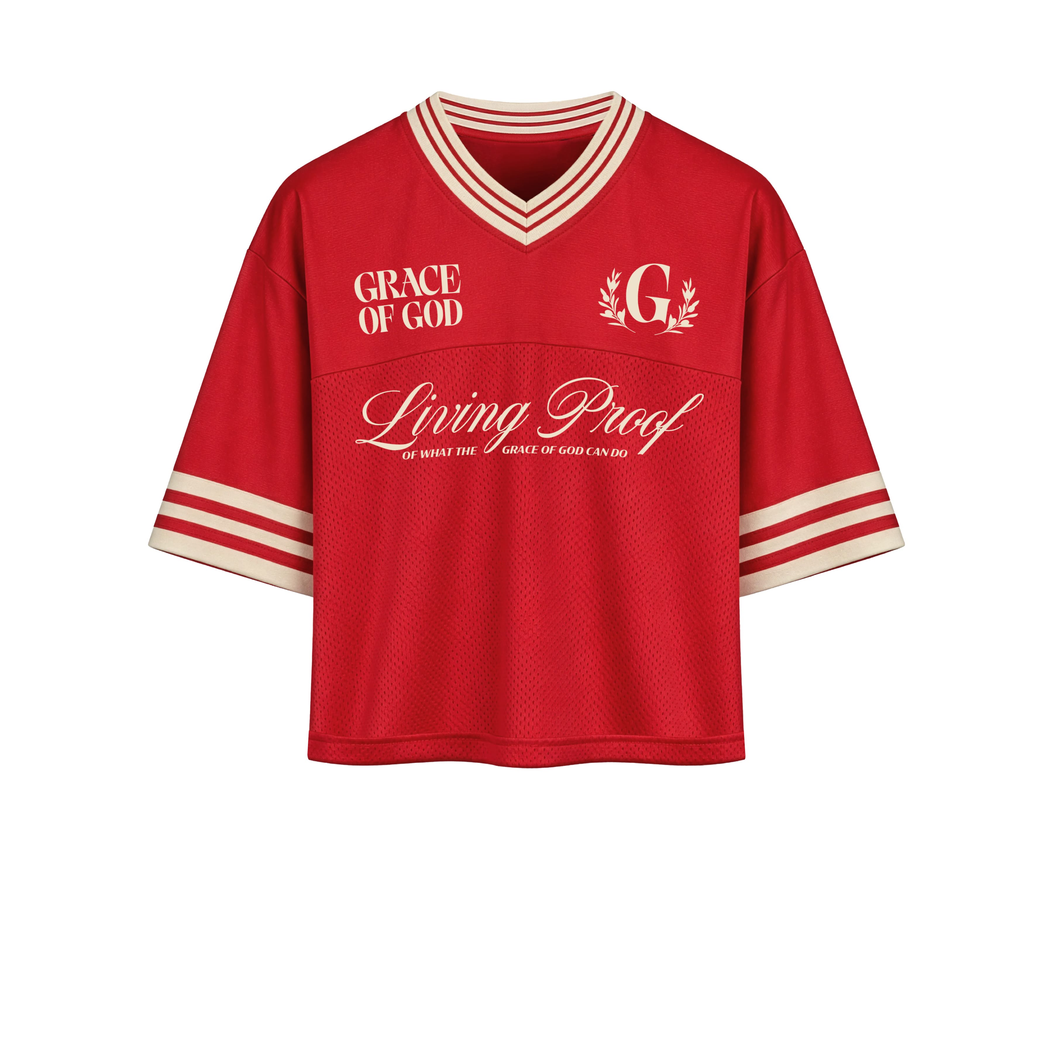 christian hockey jersey fatih based clothing apparel God Jesus streetwear red  clothes grace of God