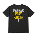 Pray Harder Short Sleeve Dry-fit Shirt (Yellow)
