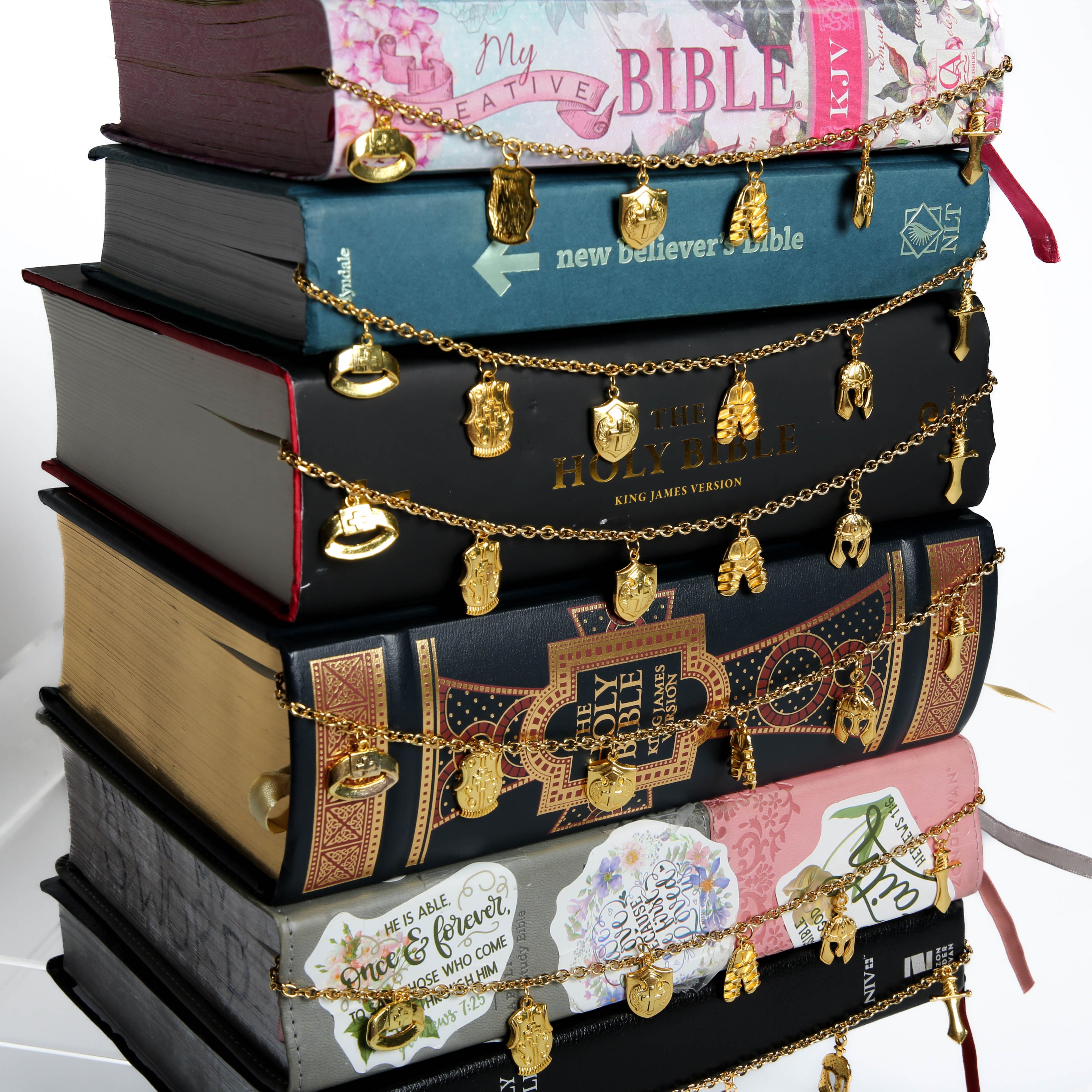 bible chains armor of god gold chain necklace bible accessories bible study faith based accessories