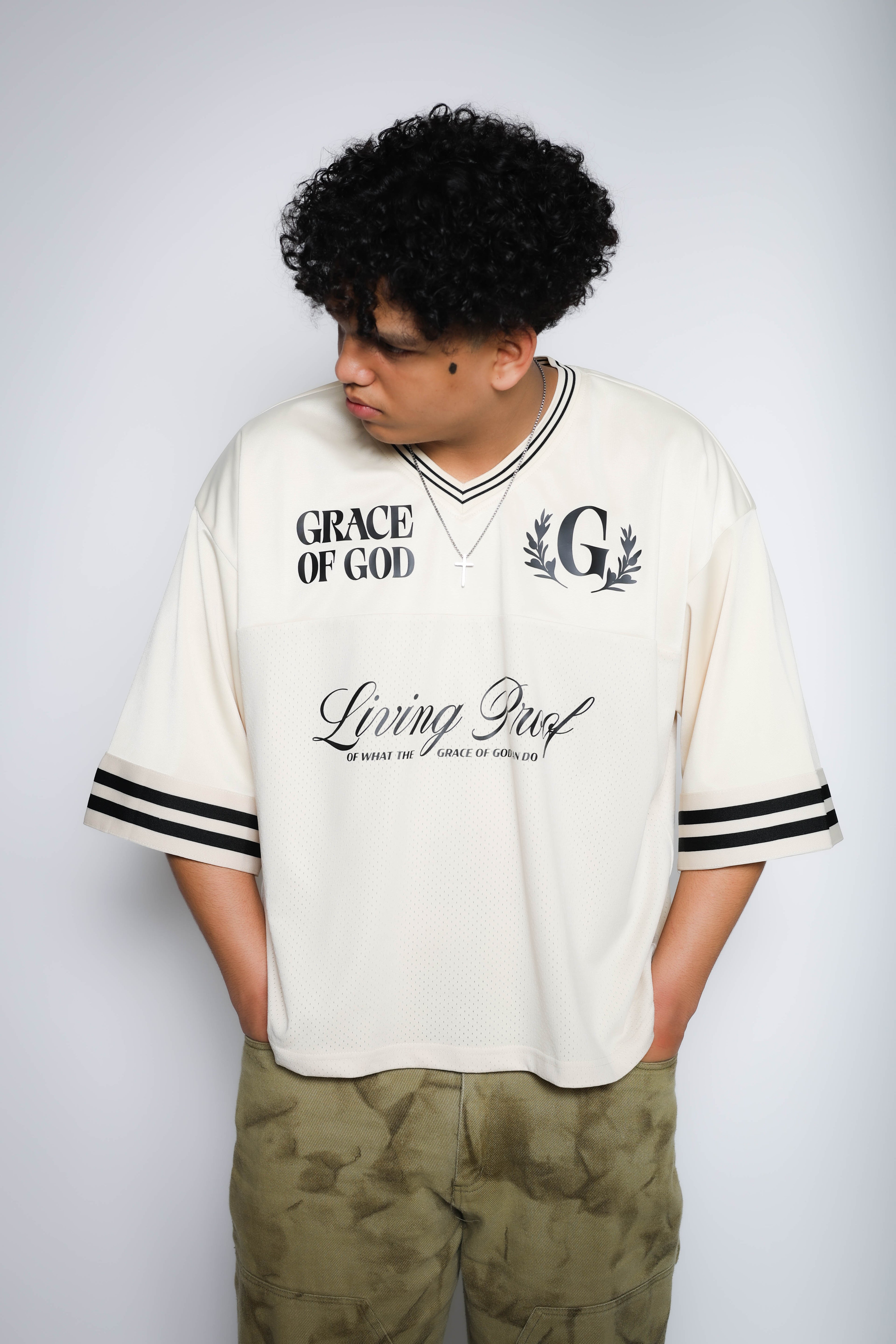 christian hockey jersey faith based clothing apparel God Jesus streetwear  clothes grace of God 
