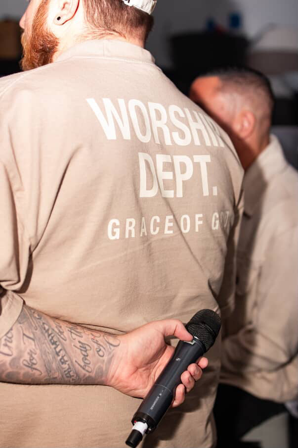 oatmeal worship dept christian clothing faith based apparel grace of god