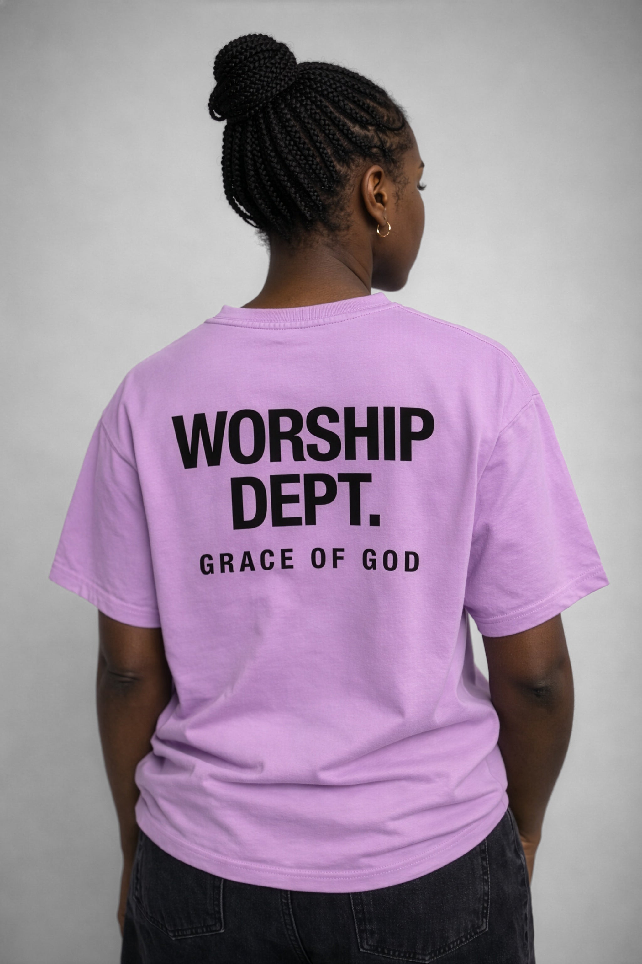 christian tshirt faith based clothing apparel God Jesus streetwear clothes grace of God pastel purple