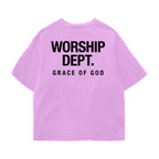 christian tshirt faith based clothing apparel God Jesus streetwear clothes grace of God pastel purple